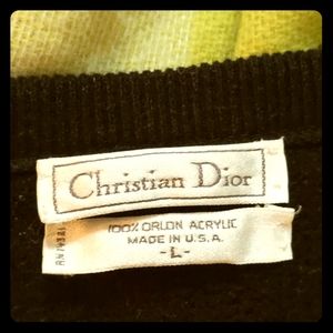 Christian Dior Large V neck sweater